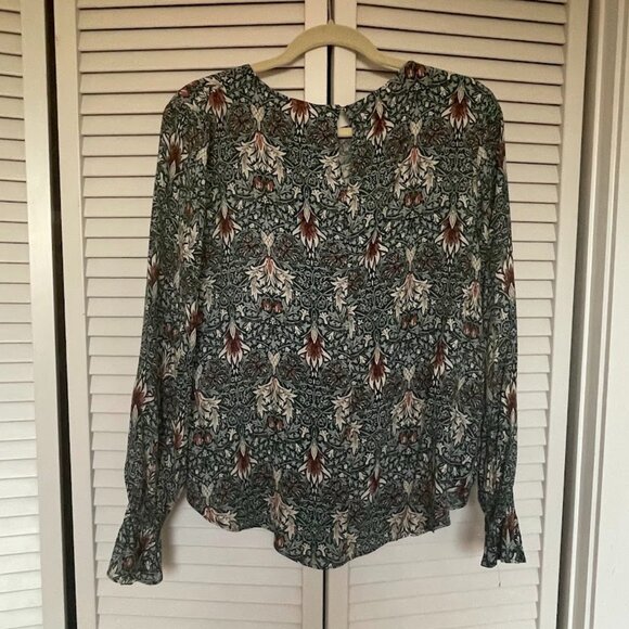Morris & Co + H&M blouse floral Size 10 - Picture 2 of 5